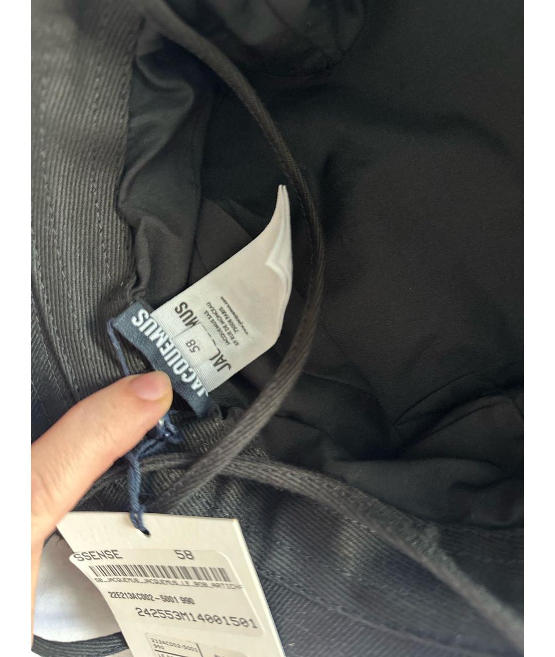 JACQUEMUS Черная хлопковая панама, фото 6