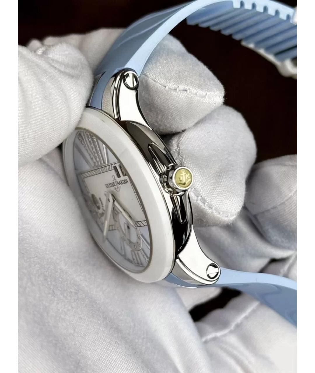 Ulysse Nardin Голубые керамические часы, фото 4