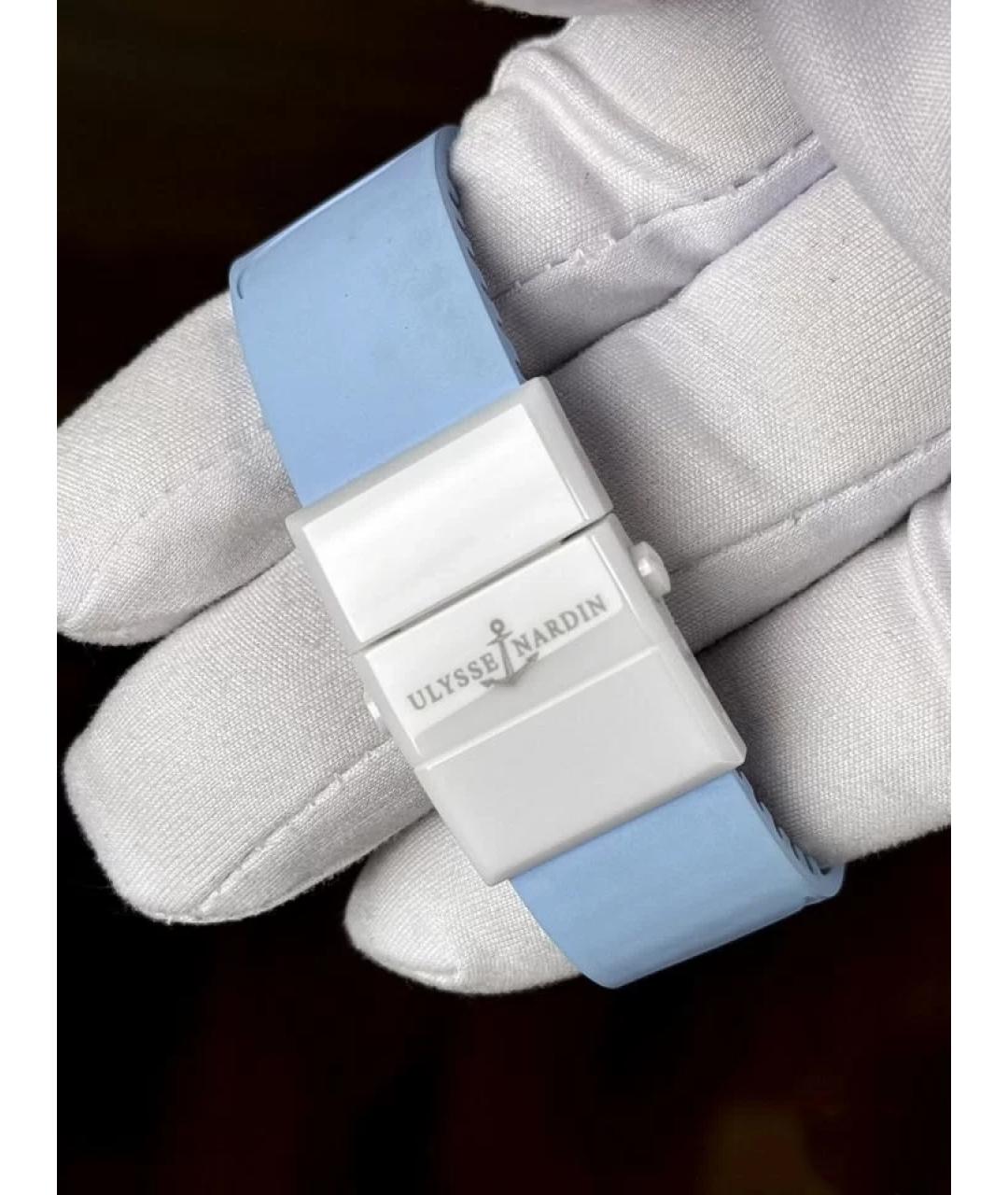 Ulysse Nardin Голубые керамические часы, фото 6