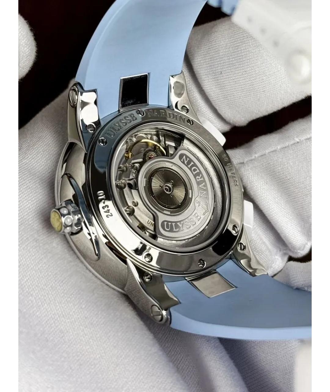 Ulysse Nardin Голубые керамические часы, фото 5