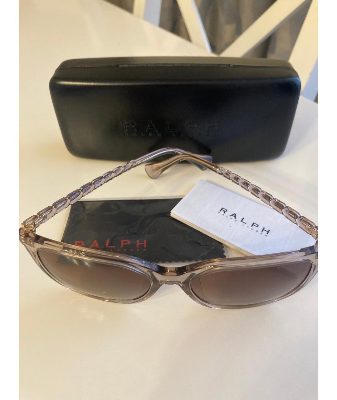 RALPH LAUREN Коричневые пластиковые солнцезащитные очки, фото 5