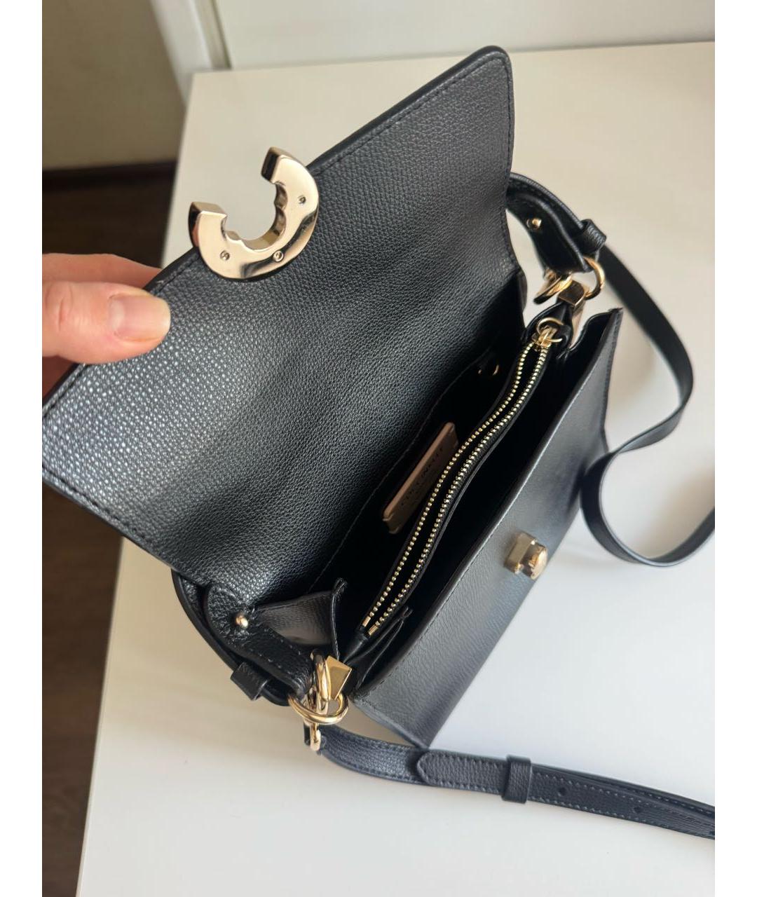 COCCINELLE Черная кожаная сумка с короткими ручками, фото 3