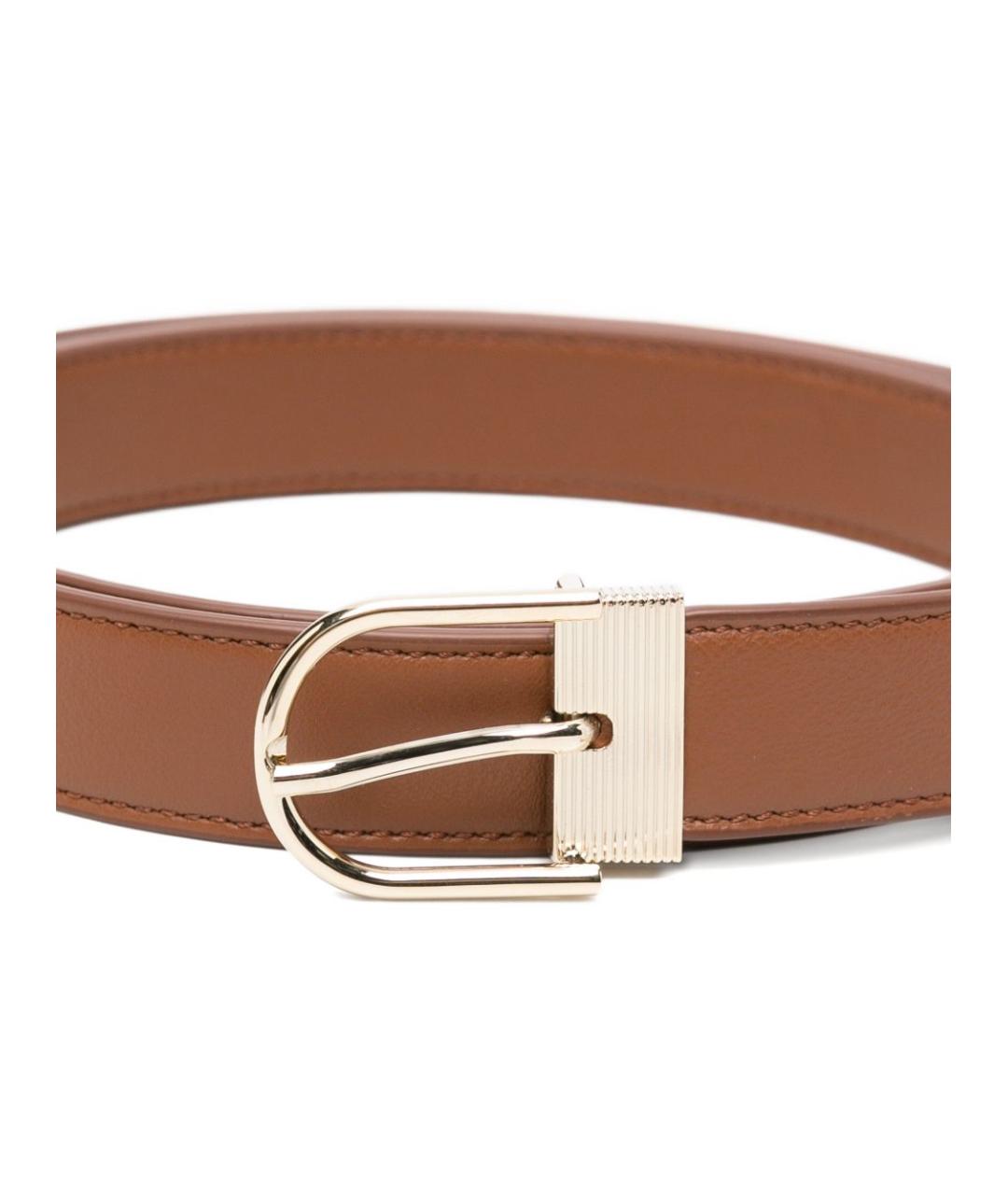 VICTORIA BECKHAM Коричневый кожаный ремень, фото 2