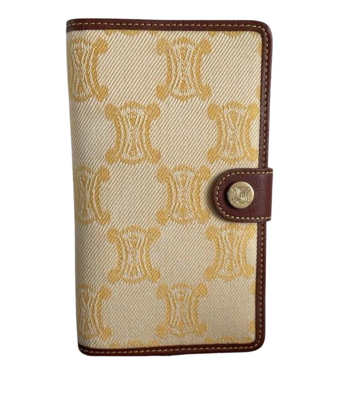 CELINE Желтый кожаный кошелек, фото 1