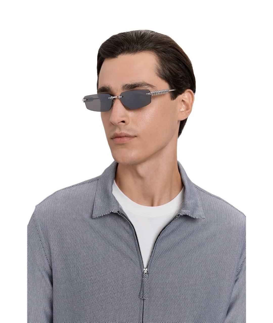 CARTIER Серебряные металлические солнцезащитные очки, фото 5