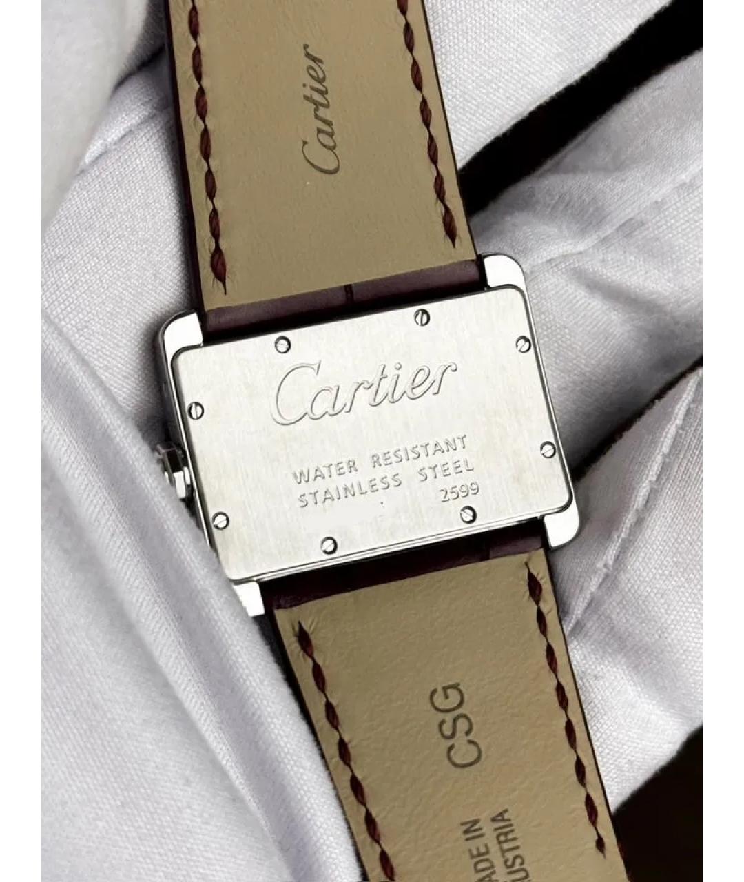 CARTIER Белые часы, фото 5