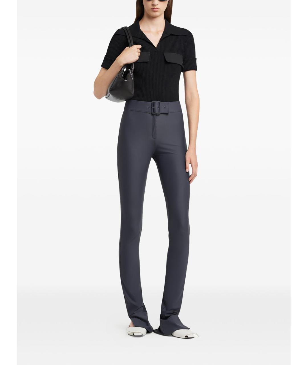 COURREGES Черная вискозная футболка, фото 3