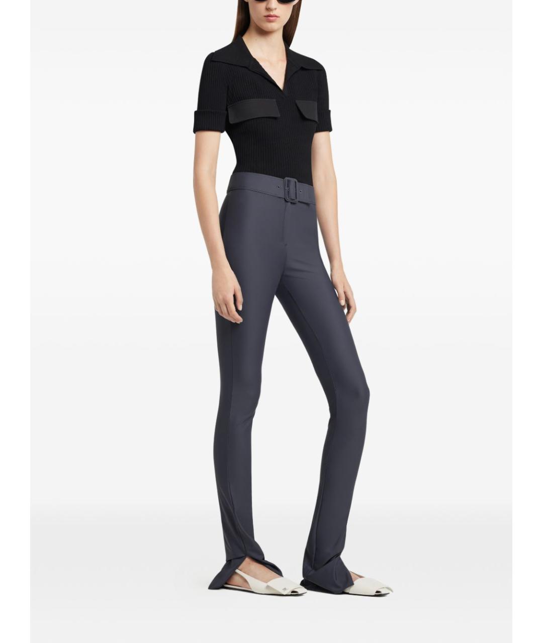 COURREGES Черная вискозная футболка, фото 2