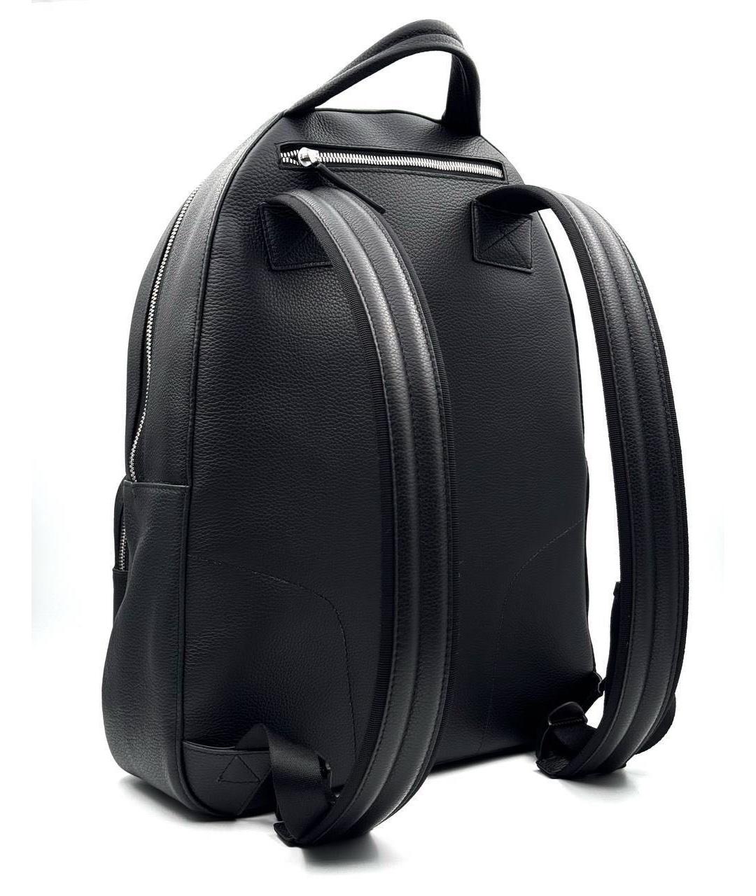 MONTBLANC Черный кожаный рюкзак, фото 3