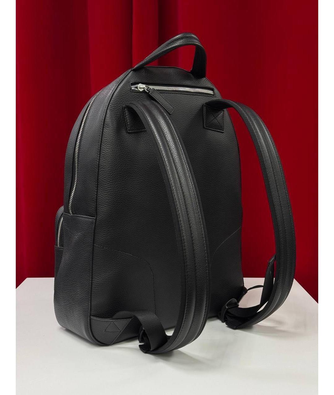 MONTBLANC Черный кожаный рюкзак, фото 5