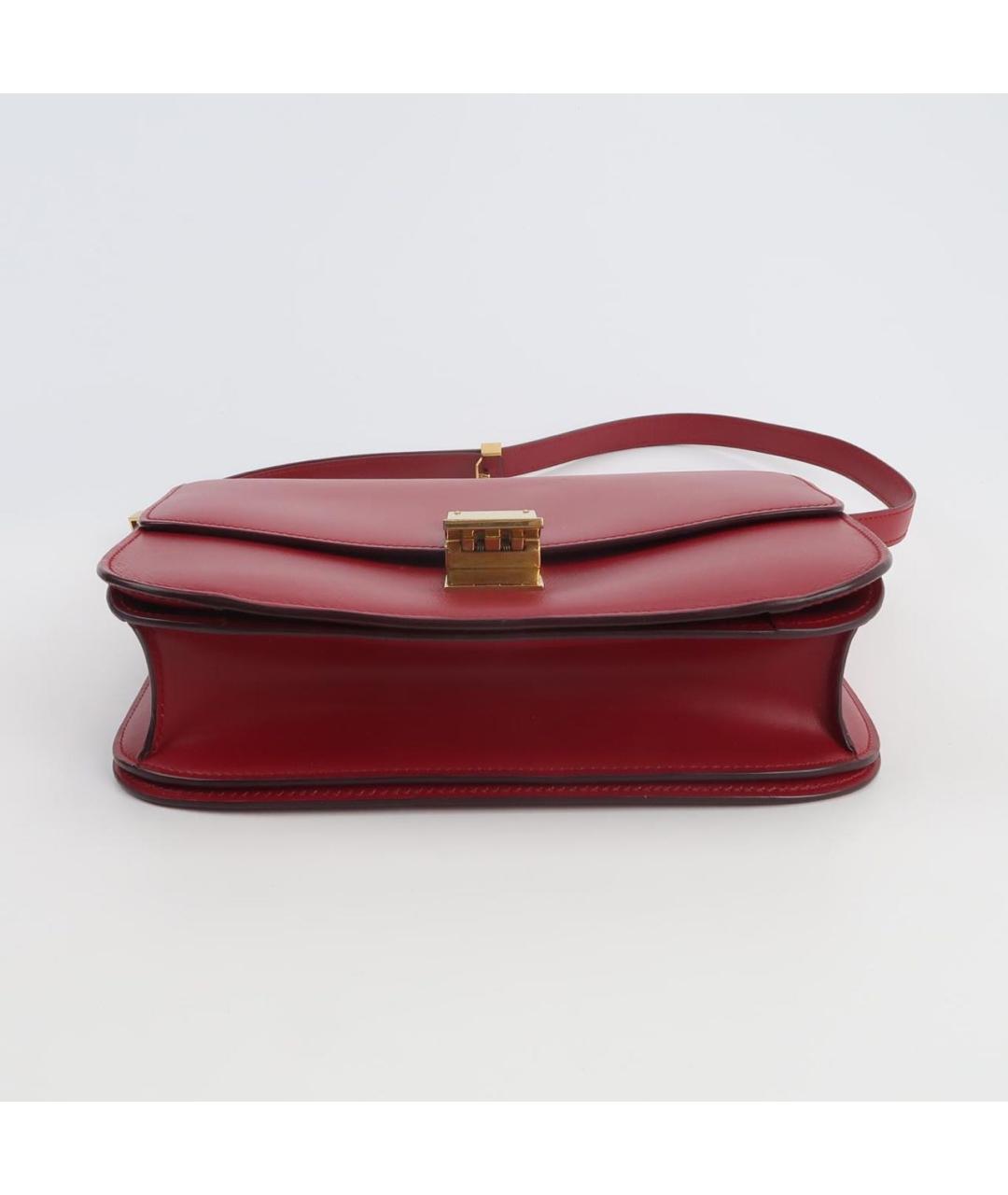 CELINE Красная кожаная сумка через плечо, фото 5