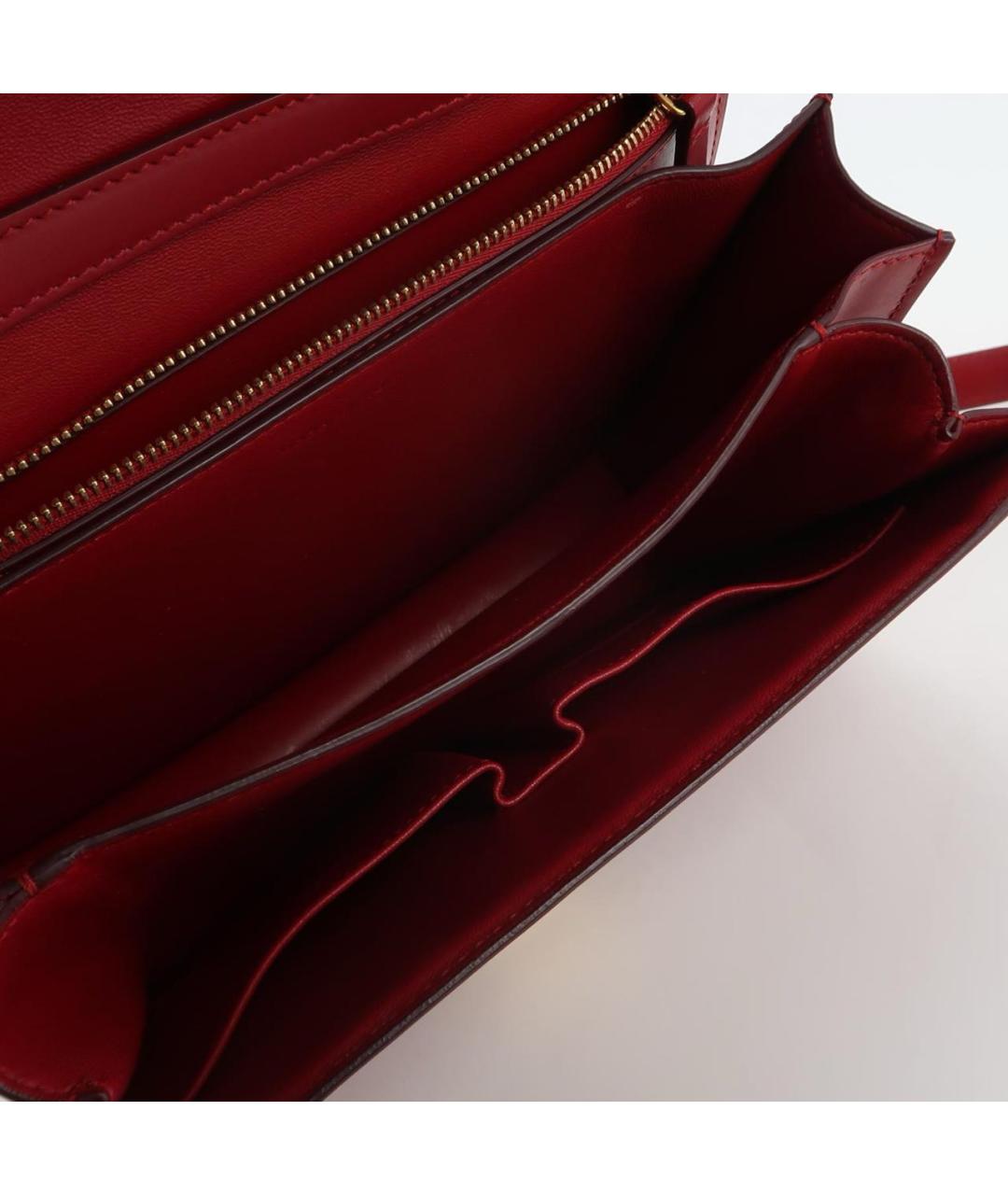 CELINE Красная кожаная сумка через плечо, фото 6