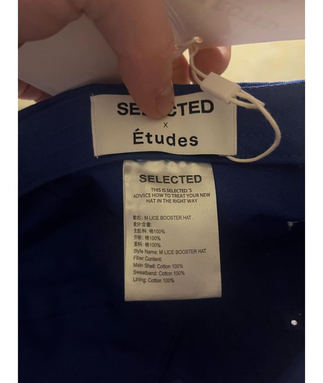 ETUDES Синяя хлопковая кепка/бейсболка, фото 5