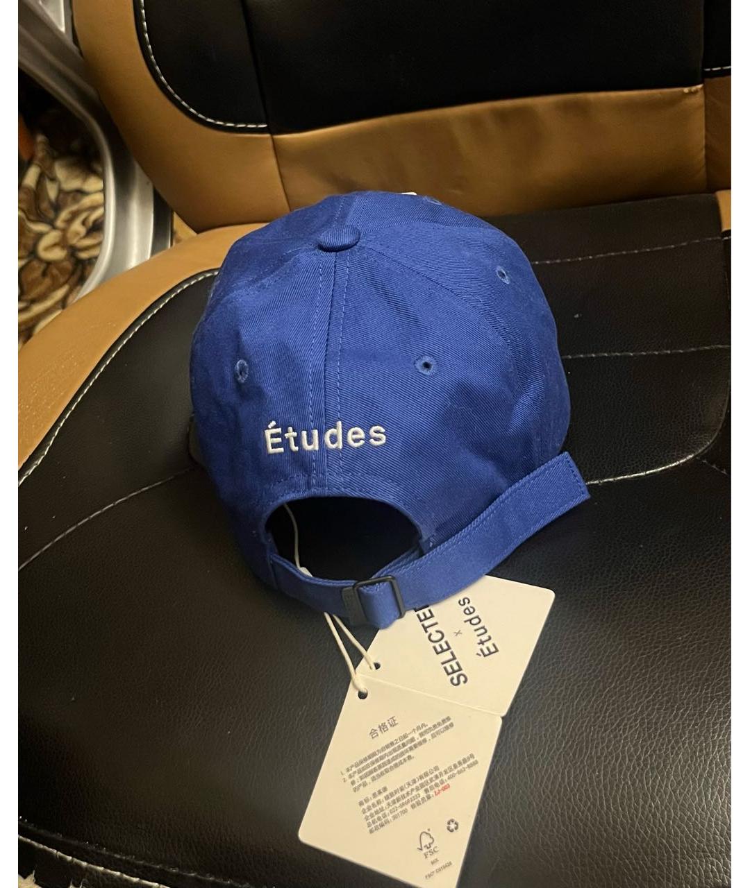 ETUDES Синяя хлопковая кепка/бейсболка, фото 2