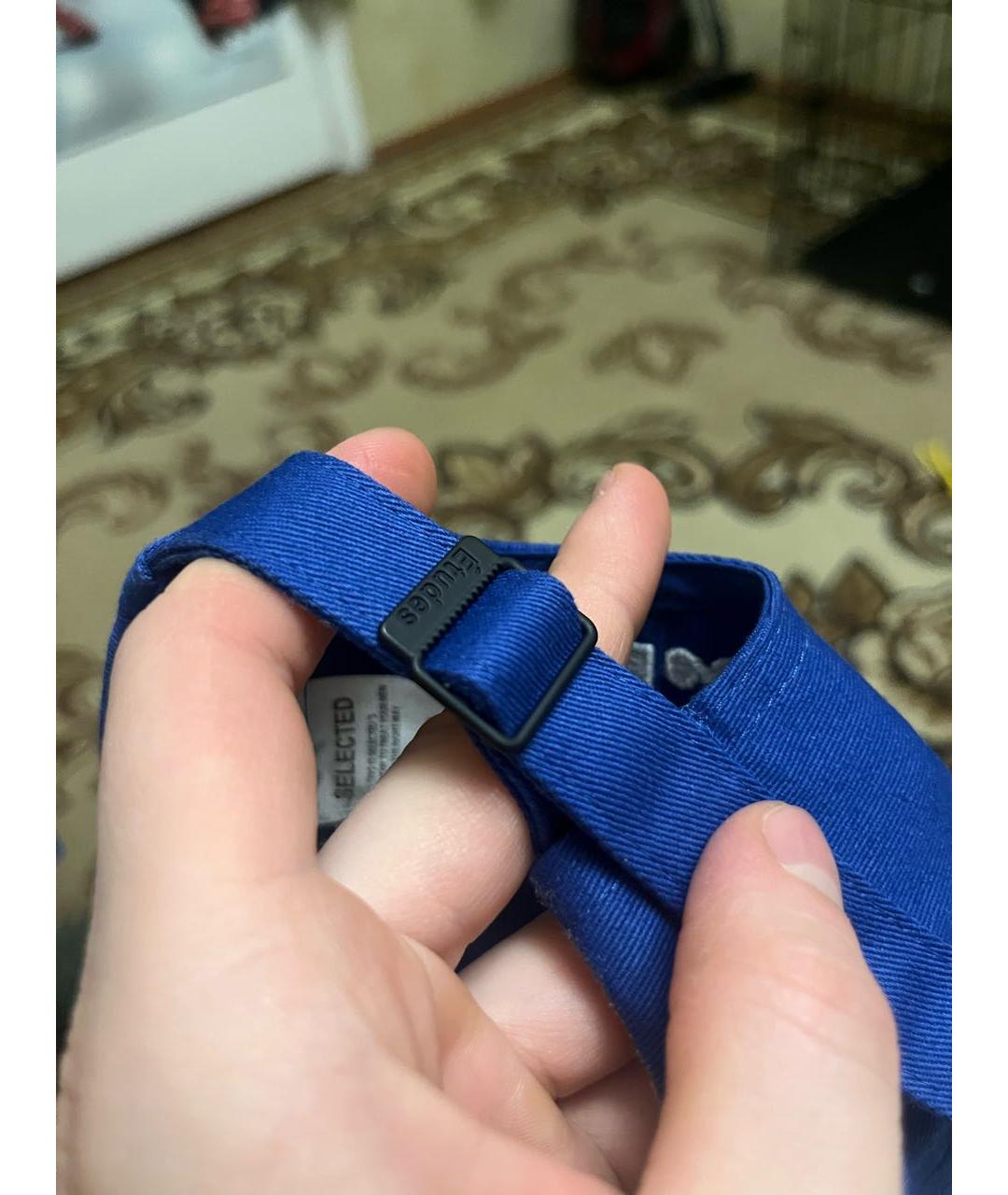 ETUDES Синяя хлопковая кепка/бейсболка, фото 3