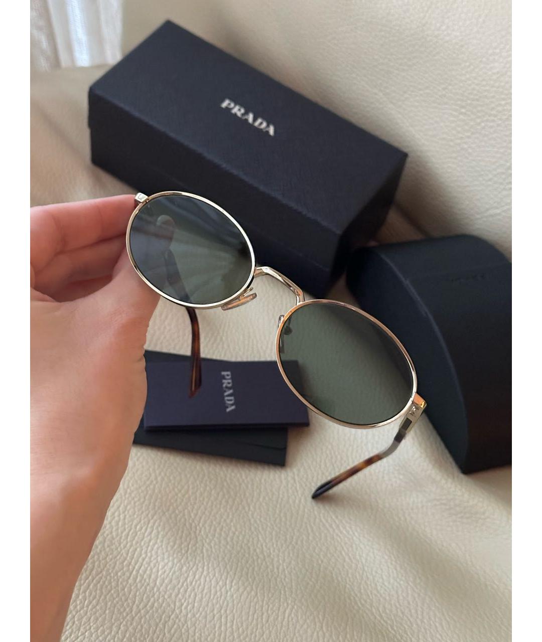 PRADA Коричневые пластиковые солнцезащитные очки, фото 5