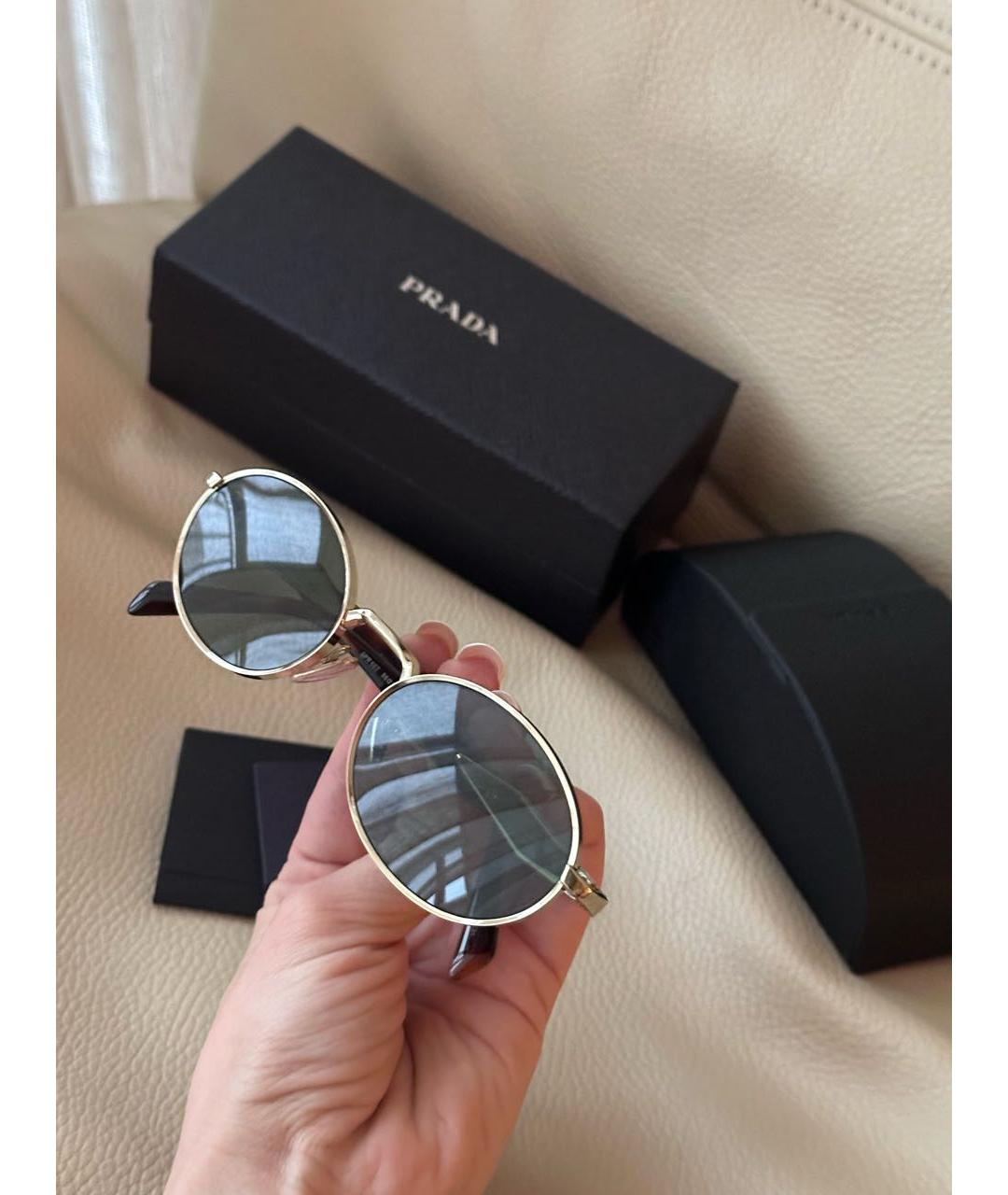 PRADA Коричневые пластиковые солнцезащитные очки, фото 4