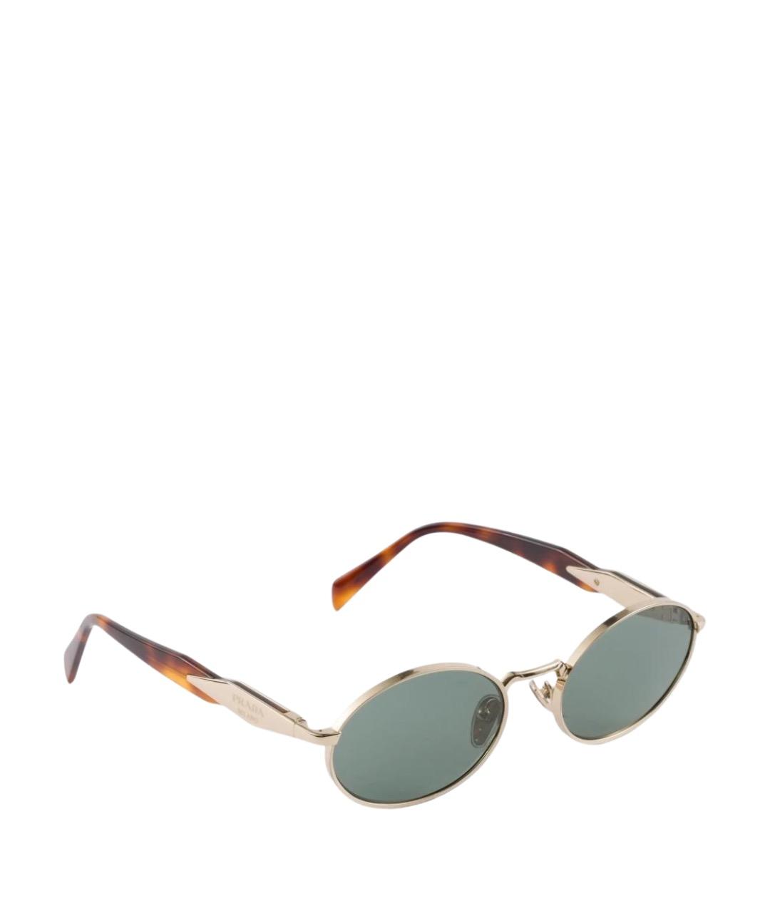 PRADA Коричневые пластиковые солнцезащитные очки, фото 1