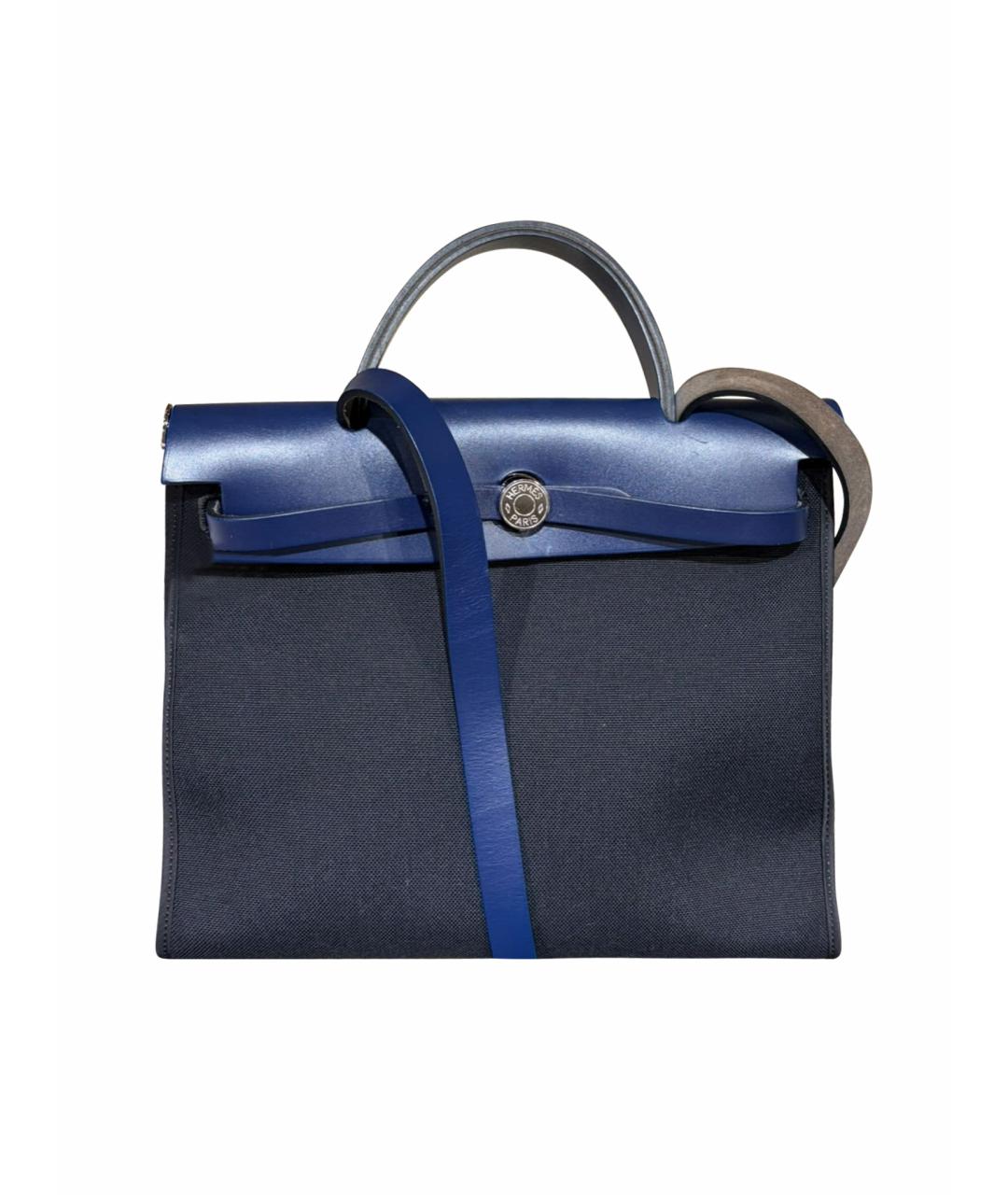 HERMES Синяя тканевая сумка через плечо, фото 1