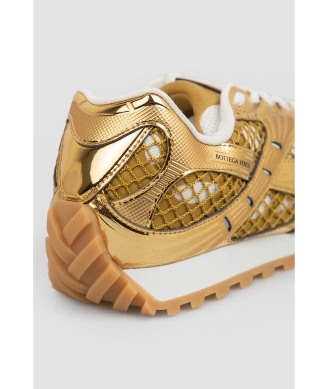 BOTTEGA VENETA Золотые кроссовки, фото 4
