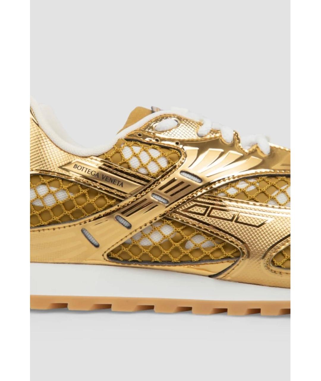 BOTTEGA VENETA Золотые кроссовки, фото 5