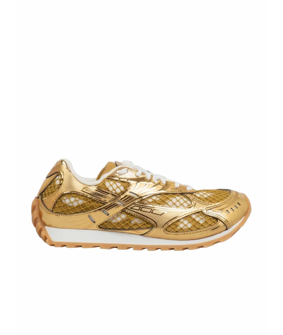 BOTTEGA VENETA Золотые кроссовки, фото 1