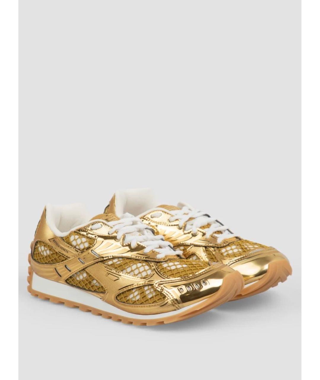 BOTTEGA VENETA Золотые кроссовки, фото 2
