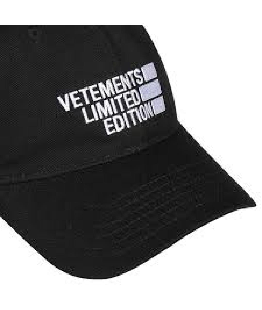 VETEMENTS Черная кепка, фото 3