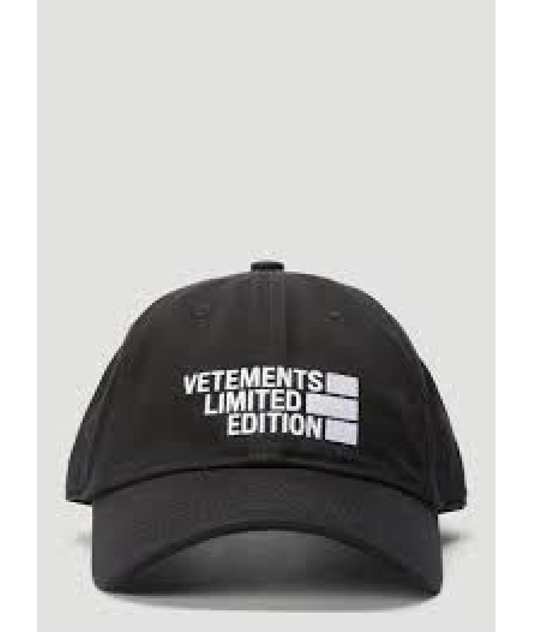 VETEMENTS Черная кепка, фото 2