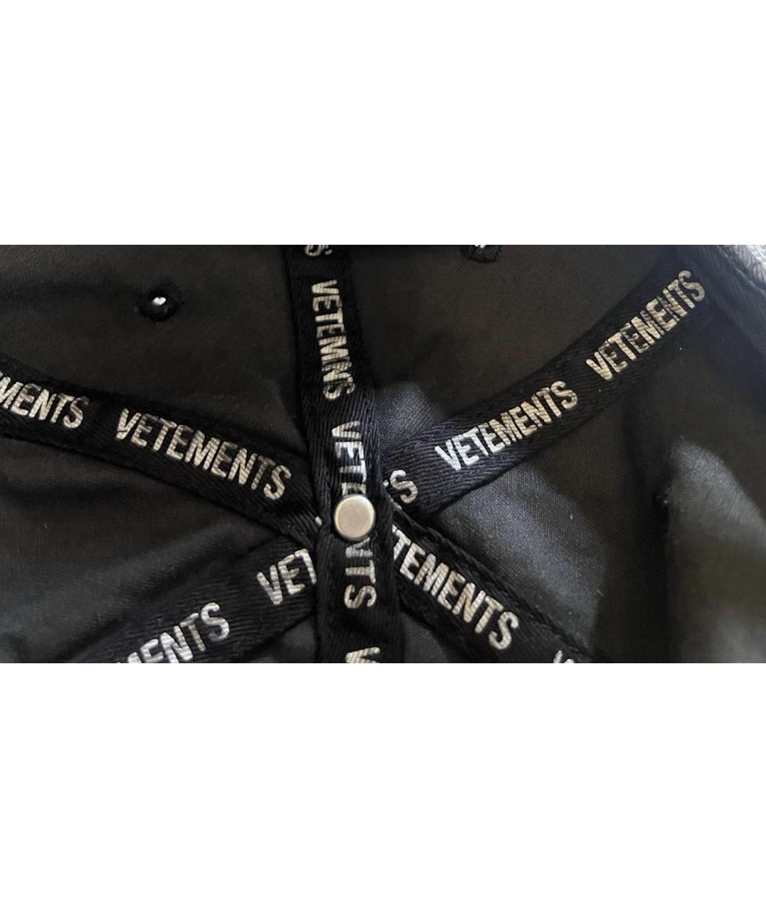 VETEMENTS Черная кепка, фото 4