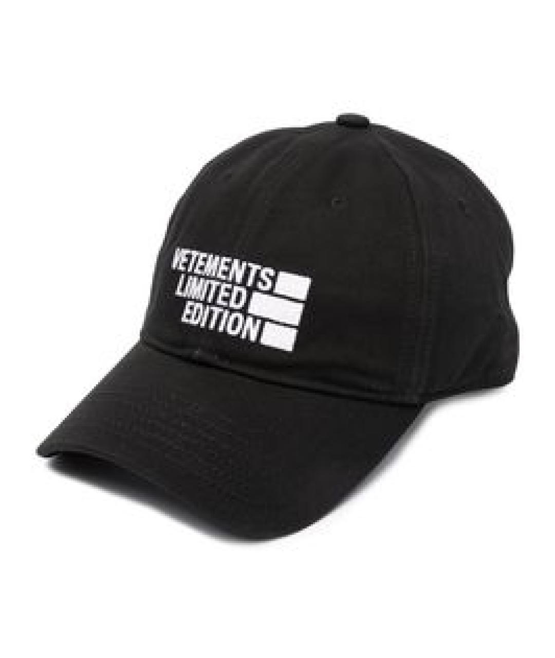 VETEMENTS Черная кепка, фото 1