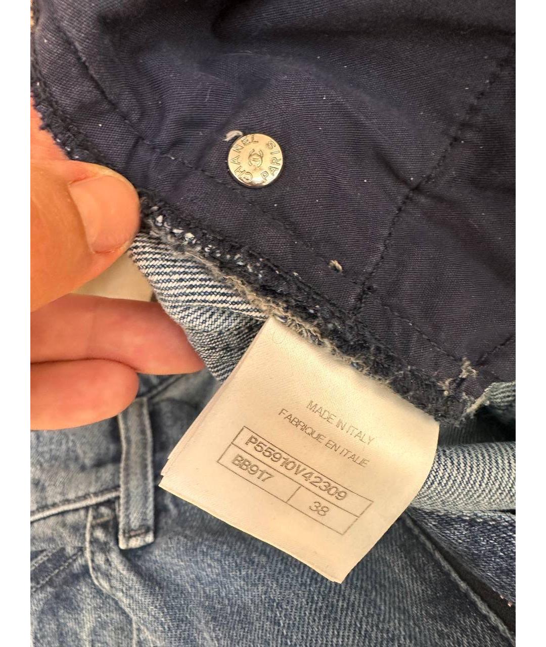CHANEL Темно-синие прямые джинсы, фото 5