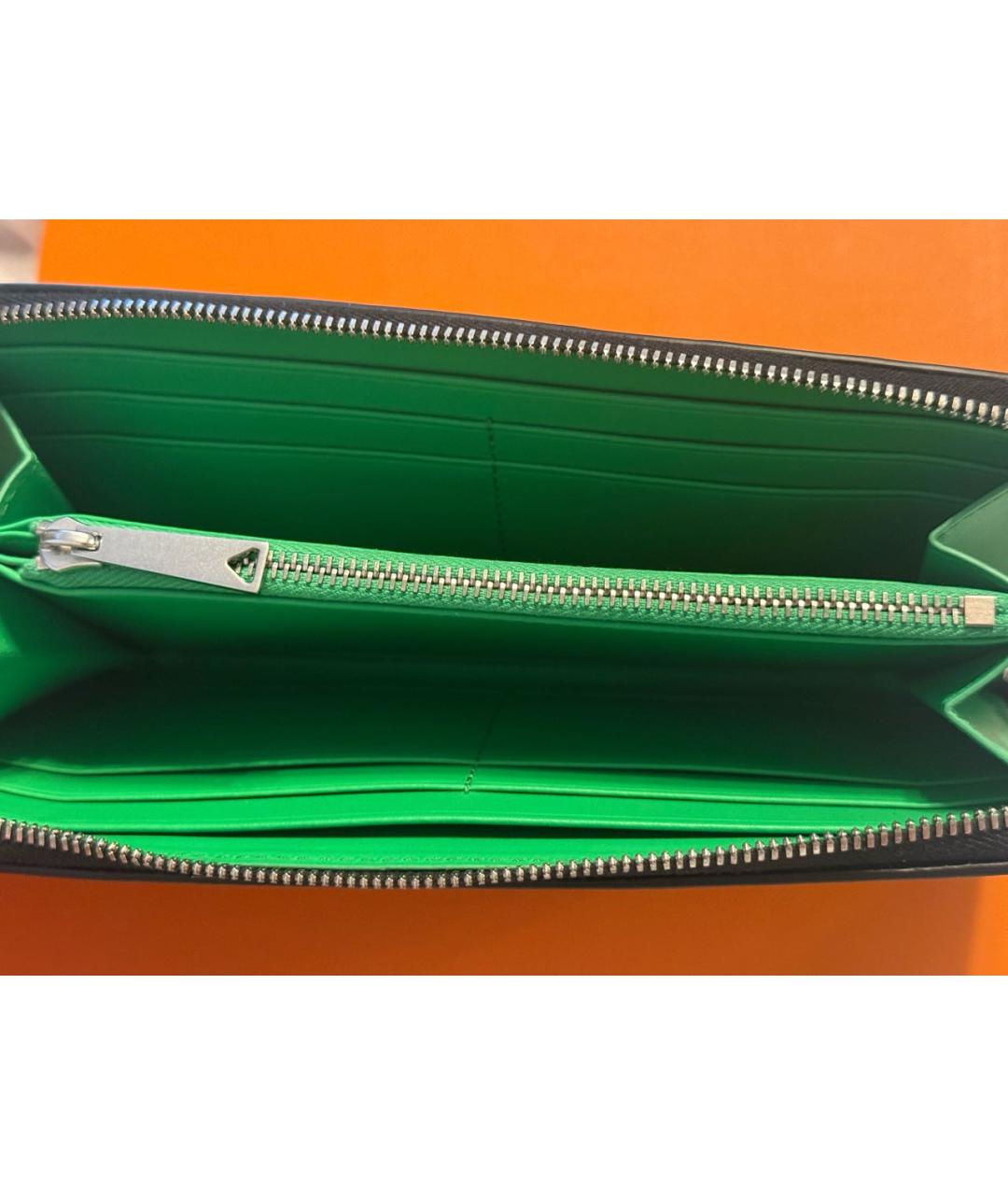 BOTTEGA VENETA Черный кожаный кошелек, фото 4