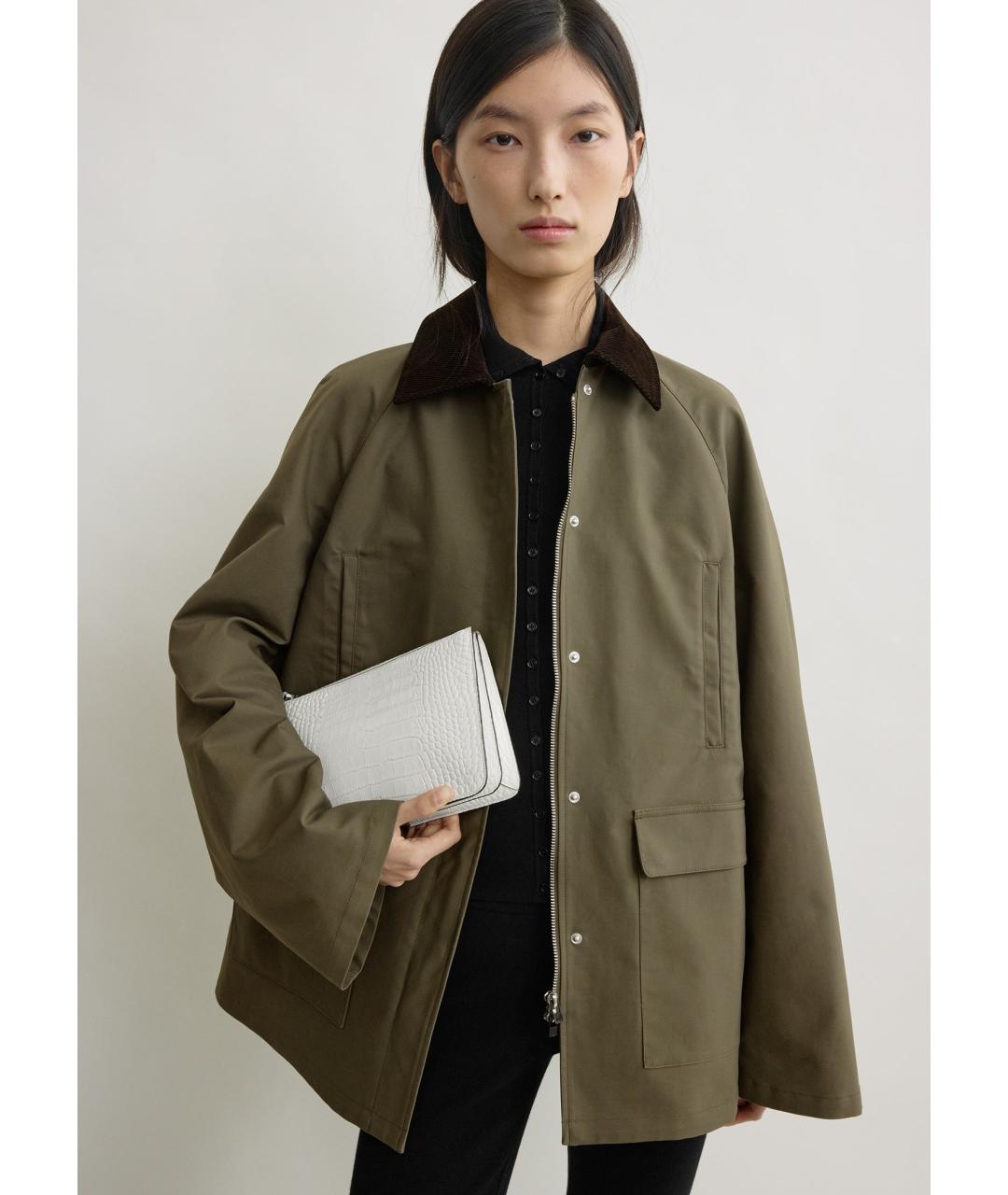 TOTEME Хаки хлопковая куртка, фото 2