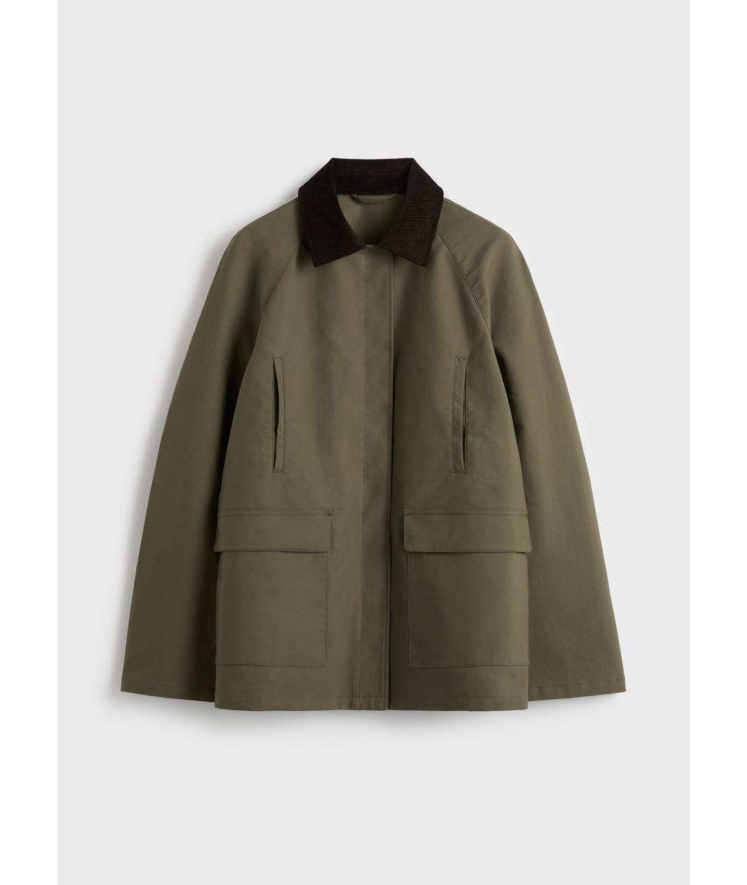 TOTEME Хаки хлопковая куртка, фото 6