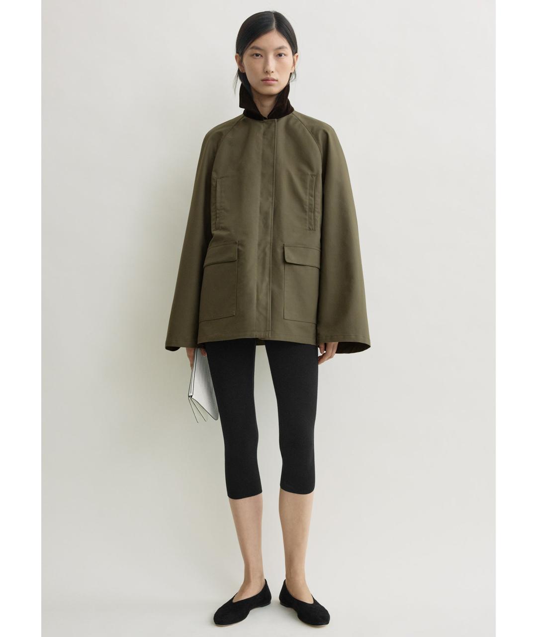 TOTEME Хаки хлопковая куртка, фото 4