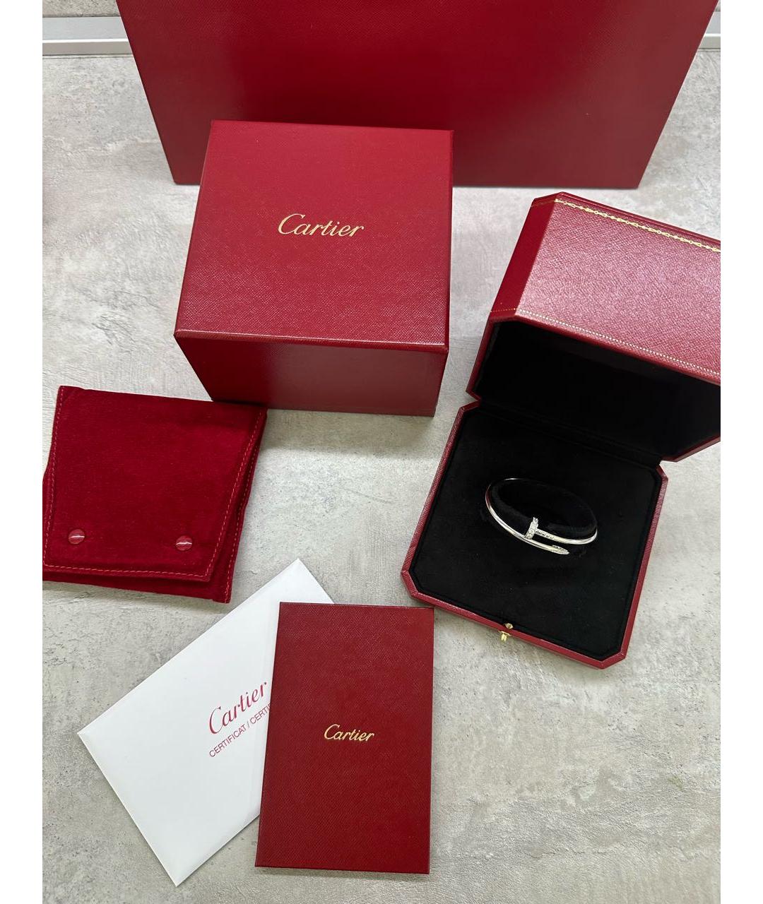 CARTIER Серебрянный браслет из белого золота, фото 3