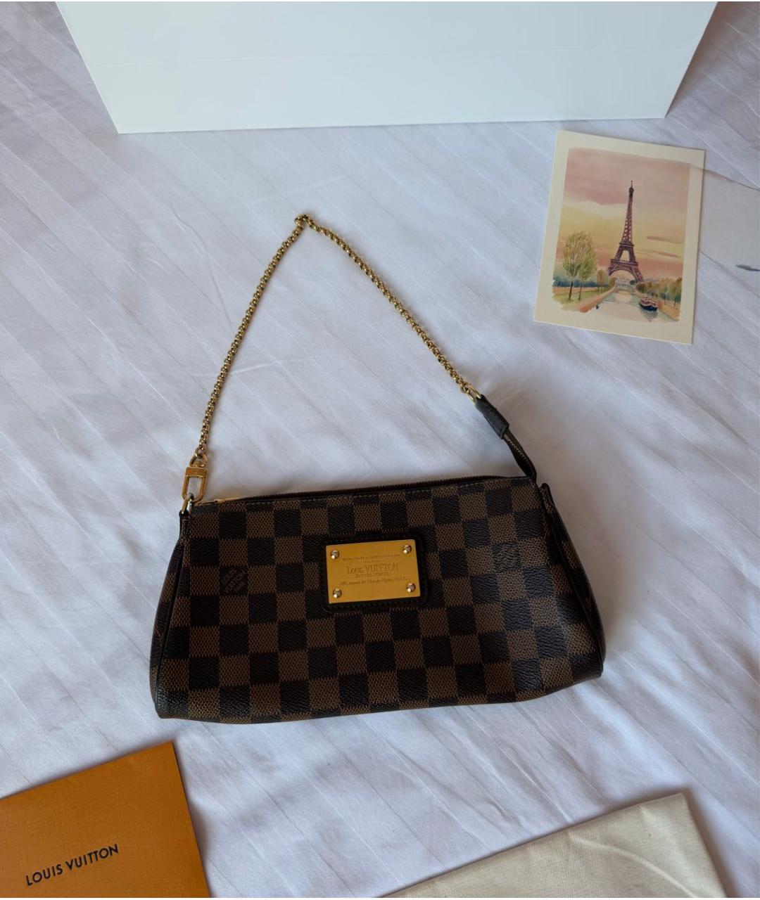LOUIS VUITTON Коричневая кожаная сумка через плечо, фото 2