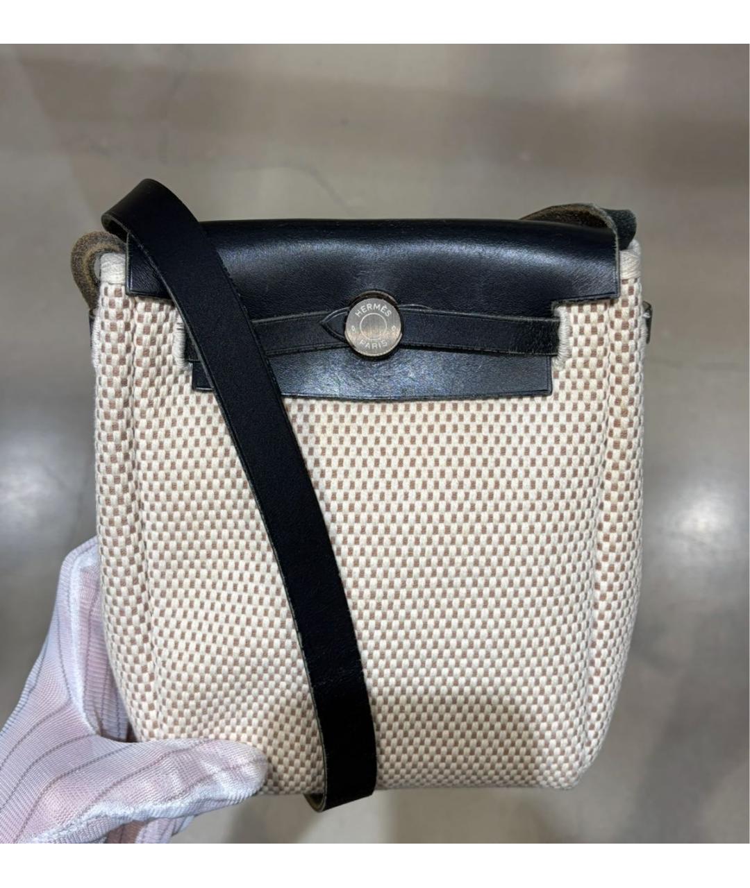 HERMES Тканевая сумка через плечо, фото 4