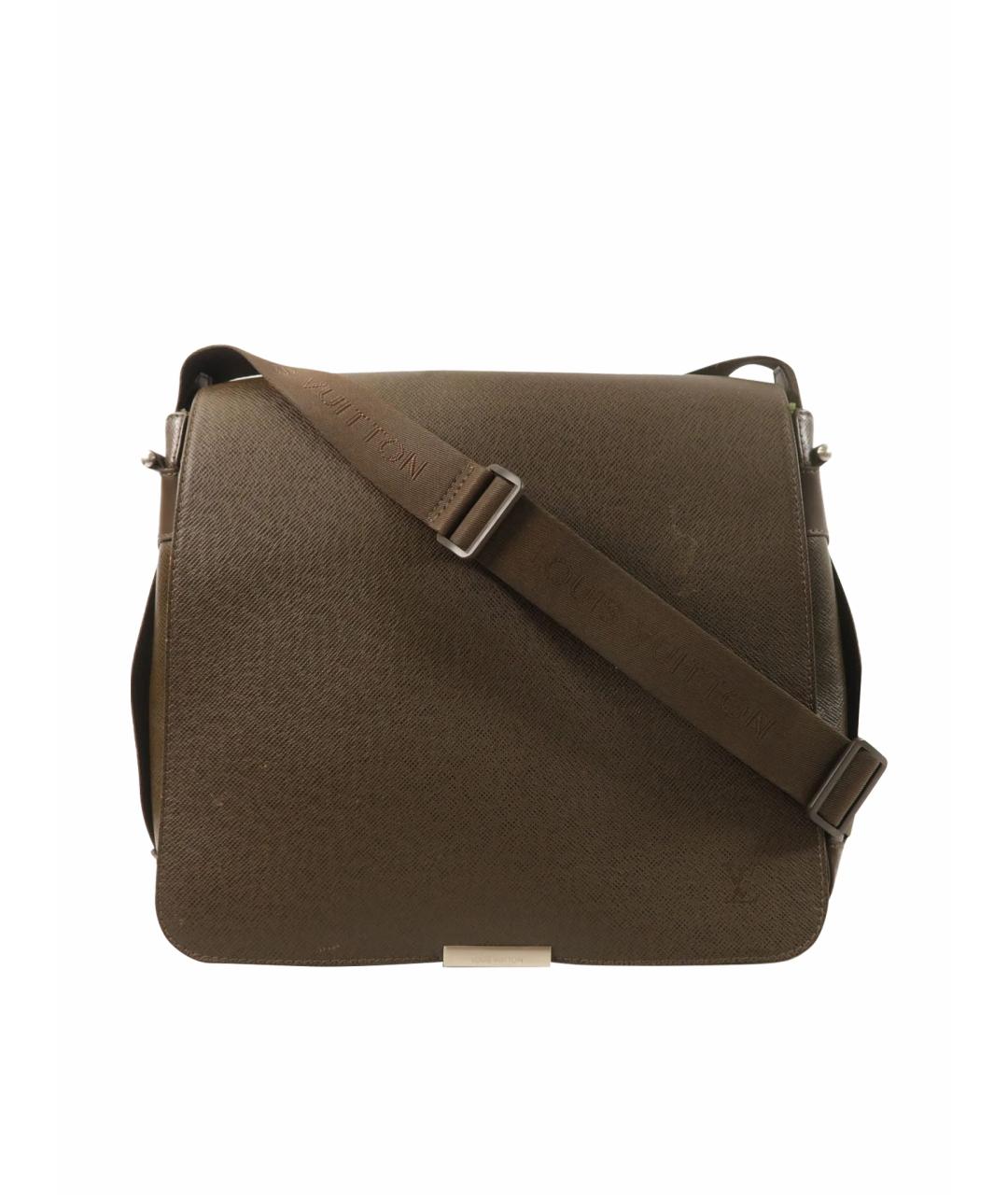 LOUIS VUITTON Коричневая кожаная сумка на плечо, фото 1