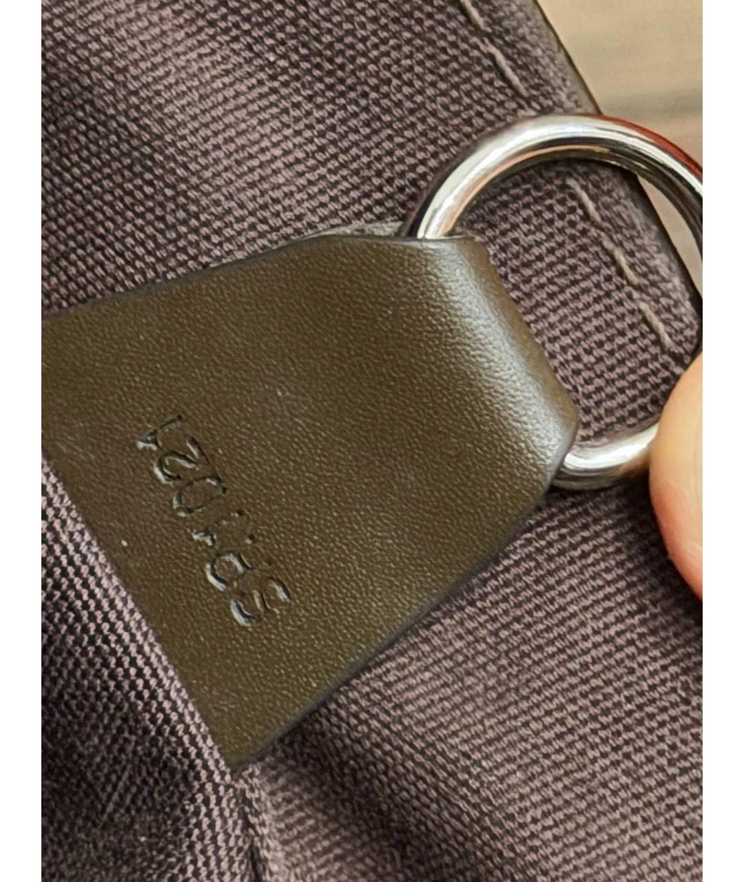 LOUIS VUITTON Коричневая кожаная сумка на плечо, фото 8