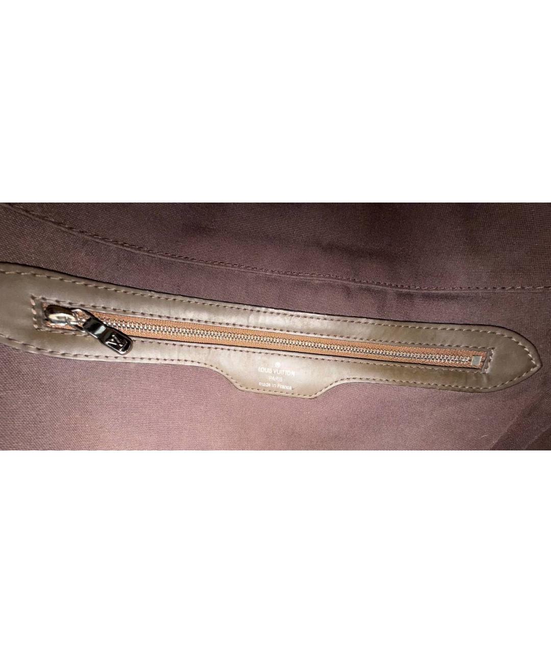 LOUIS VUITTON Коричневая кожаная сумка на плечо, фото 7