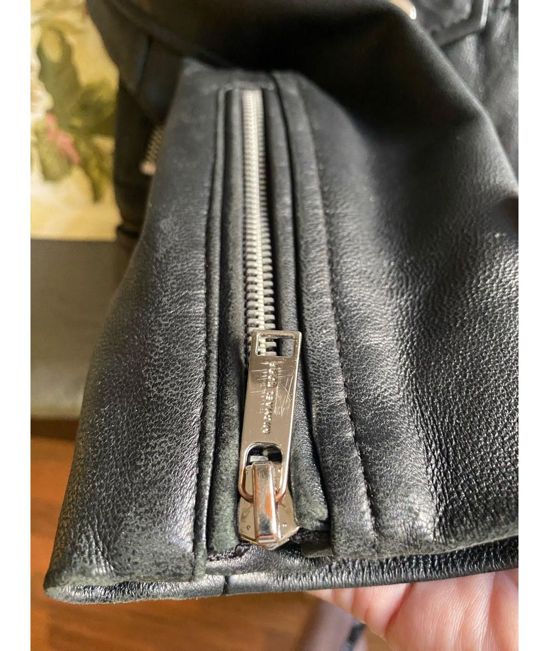 MICHAEL MICHAEL KORS Черная кожаная куртка, фото 4