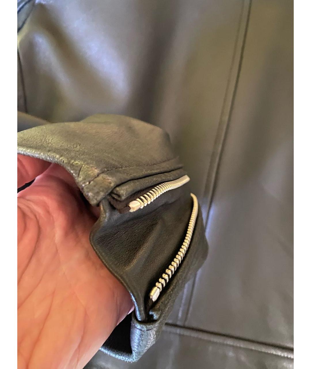 MICHAEL MICHAEL KORS Черная кожаная куртка, фото 8