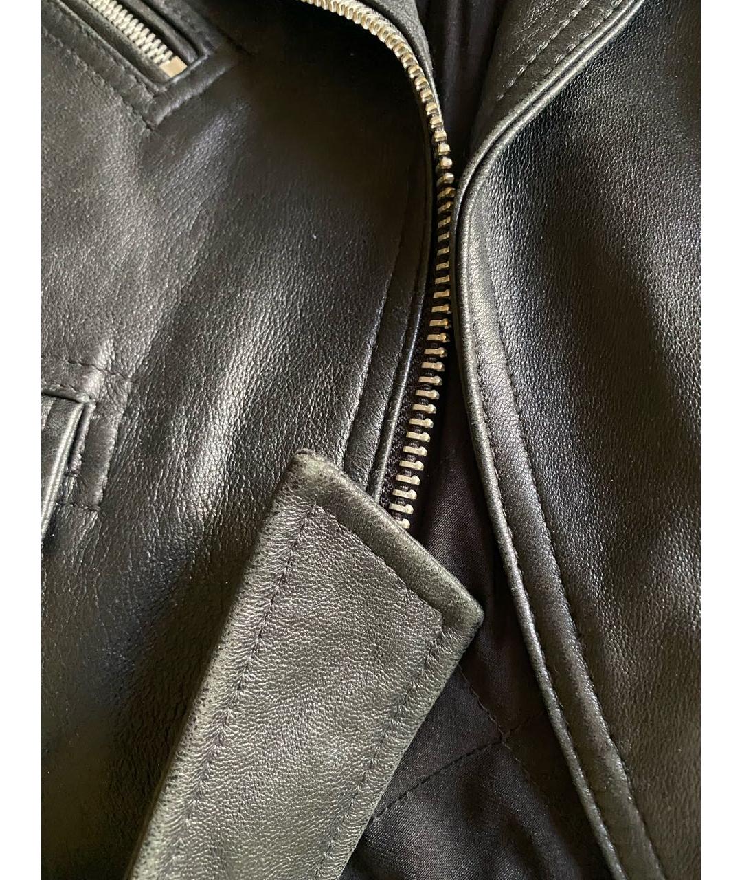 MICHAEL MICHAEL KORS Черная кожаная куртка, фото 5