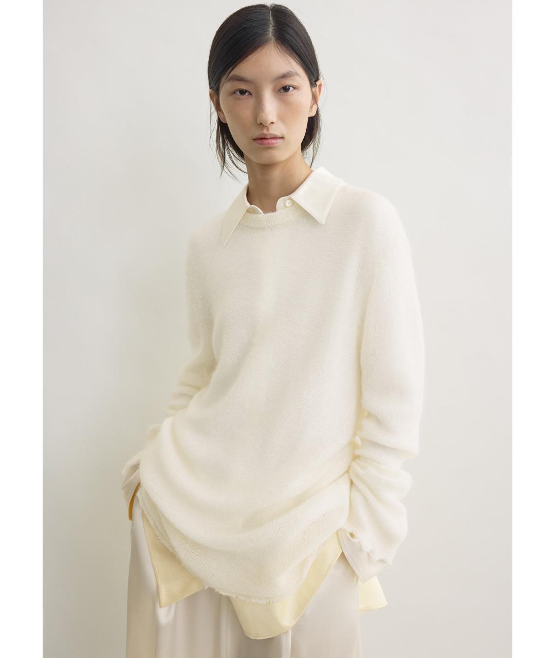 TOTEME Белый шерстяной джемпер / свитер, фото 2