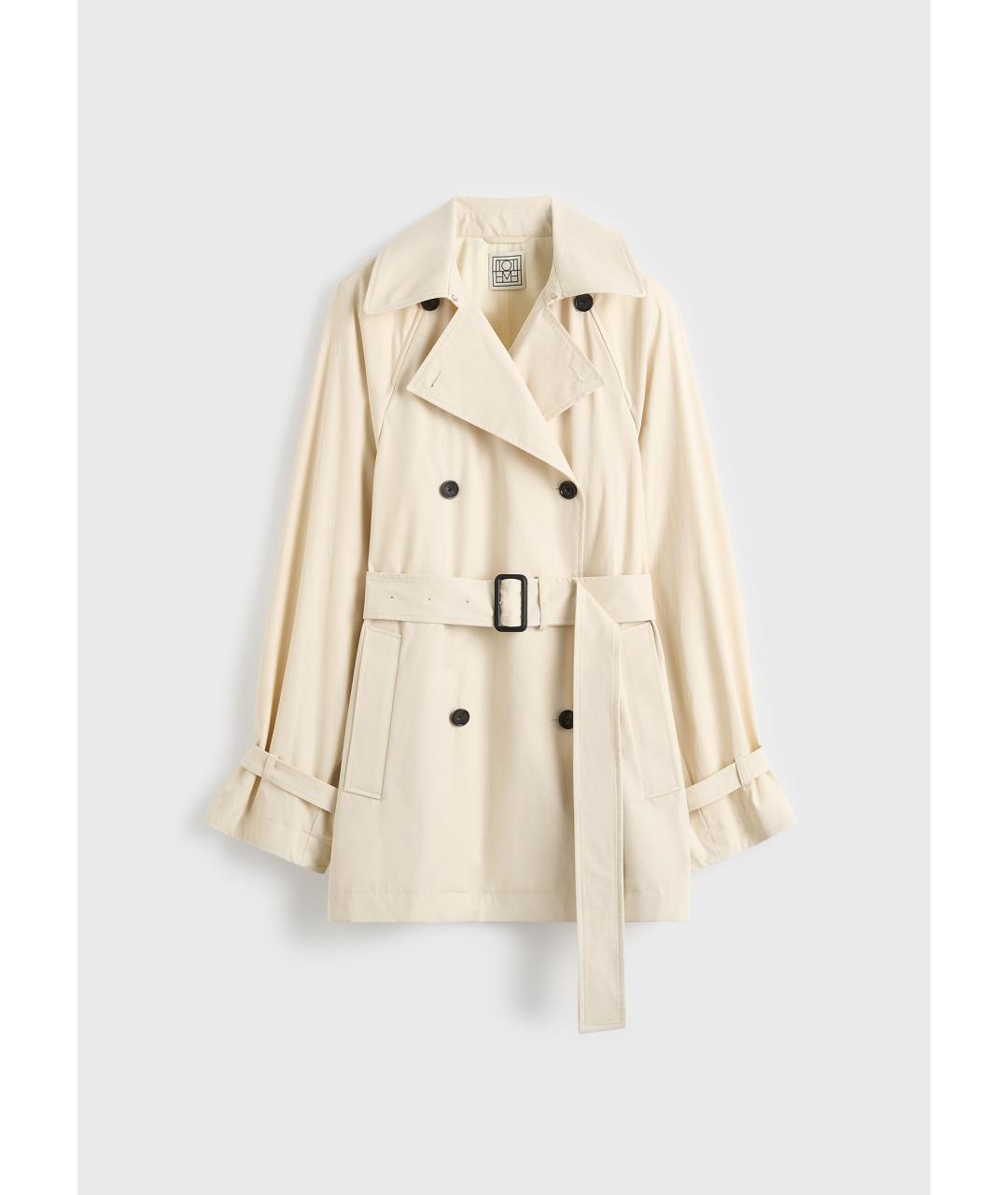 TOTEME Бежевый хлопковый тренч/плащ, фото 7