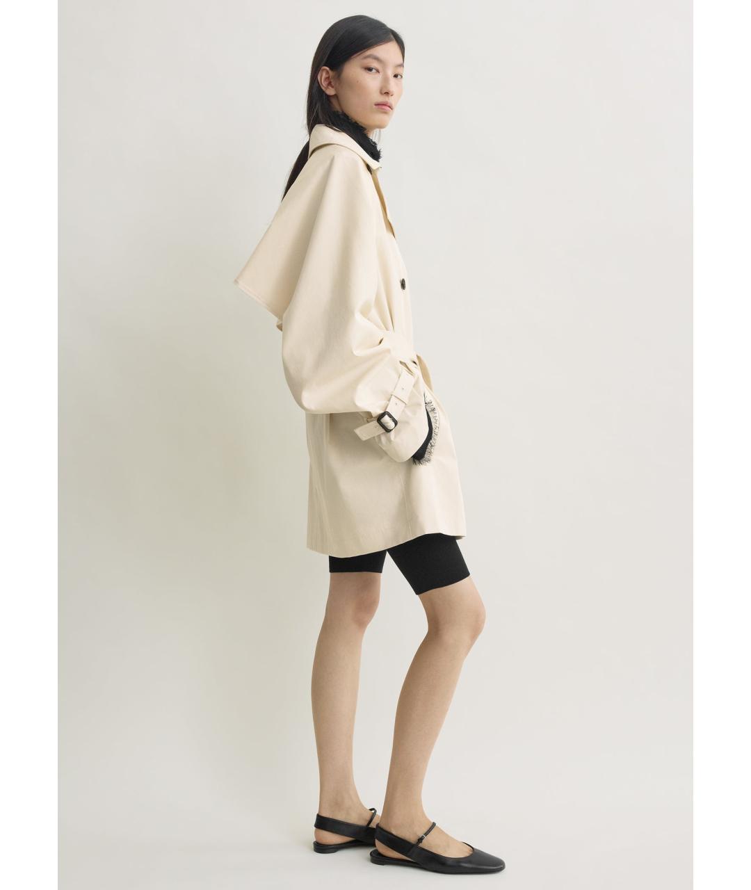 TOTEME Бежевый хлопковый тренч/плащ, фото 4