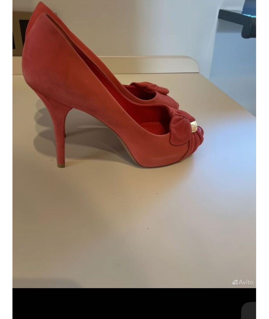 LOUIS VUITTON Красные замшевые туфли, фото 5