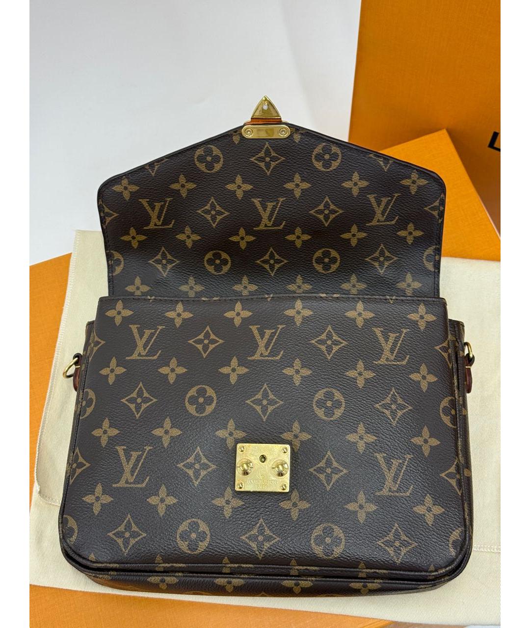 LOUIS VUITTON Коричневая сумка через плечо, фото 4